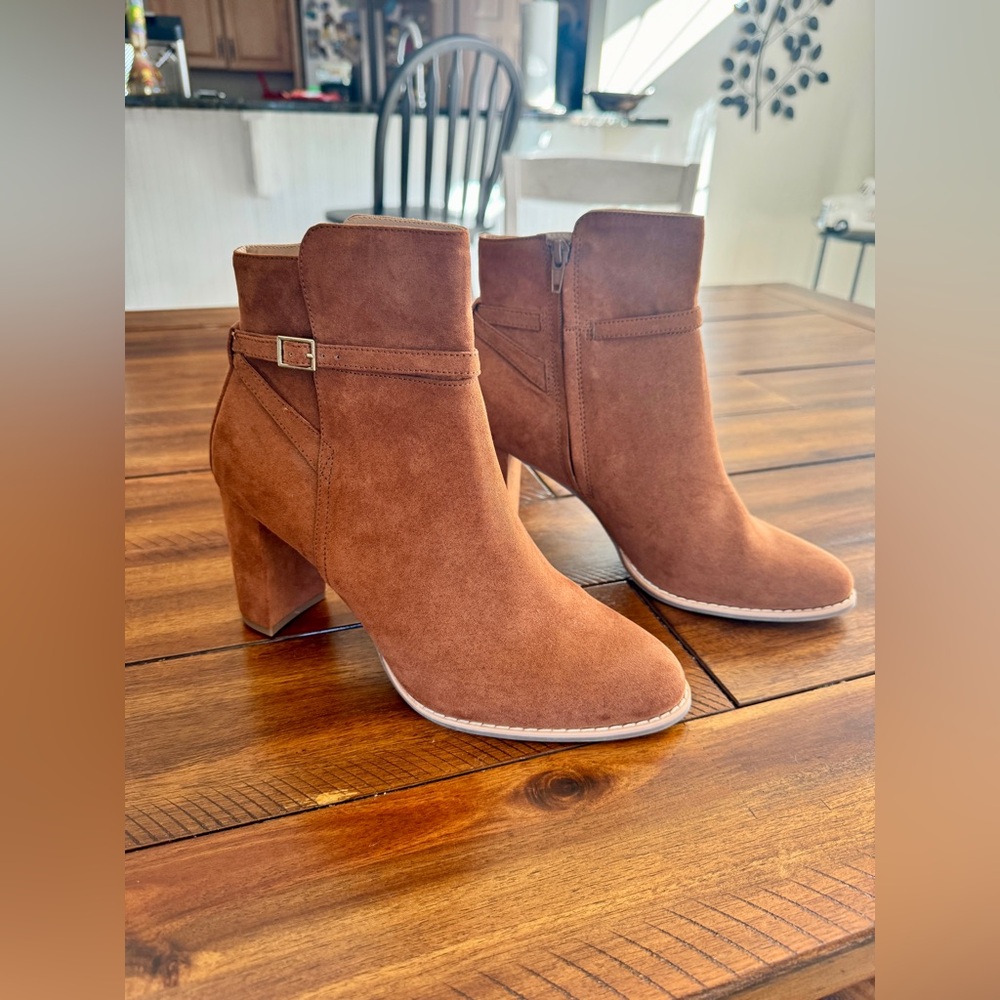 Banana Republic Suede Chestnut Ankle Boot